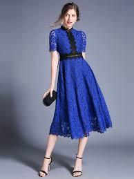 Women Elegant Party Dress New 2019 Summer Fashion Big Swing A Line Hollow Out Lace Luxury Female Long Dresses Party Dresses For Women Professional Dresses Party Dress Long