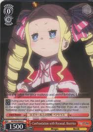 Rz S55 E043 C Confrontation With Roswaal Beatrice Weiss Schwarz En Singles Re Zero Vol 2 English Singles Treasure Chest Games Zerochan has 93 roswaal l. rz s55 e043 c confrontation with