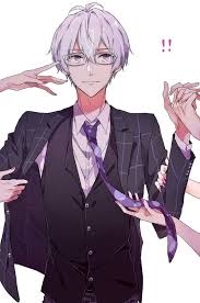 I have an unusual pet. Anime White Hair Purple Guy Novocom Top