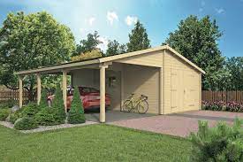 All garages can be shipped to you at home. Blockhaus Holzgarage Carport Berggren 765 X 830 X 331 Cm