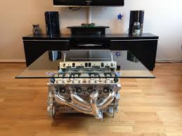 Full V8 Engine Coffee Table With Cylinder Heads And Exhaust Manifolds Made By Richard Armstrong Engine Coffee Table Made Coffee Table Home Furnishings