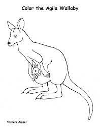 Cute Wallaby Coloring Printable For Kids With The Little Baby In Her Pocket Coloring Pages Cool Coloring Pages Cars Coloring Pages