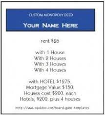 Create your own opoly game (blank game board, box & opoly accessories) with game pieces, blank cards, property stickers, play money sheets, and more. Print Your Own Monopoly Property Cards Custom Monopoly Monopoly Cards Monopoly Party