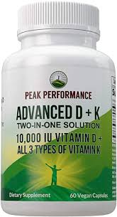 Softgels · 300 count (pack of 1) 4.8 out of 5 stars. Amazon Com Advanced Vitamin D 10000 Iu With All 3 Types Of Vitamin K Capsules By Peak Performance 10 000 Iu Vitamin D3 And Vitamin K2 K1 Mk 7 Mk7 Mk4 Supplement 60 Small And
