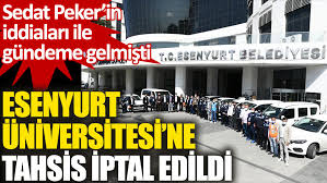 Maybe you would like to learn more about one of these? Esenyurt Universitesi Ne Tahsis Iptal Edildi