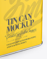 Download Oil Tin Can Mockup In Can Mockups On Yellow Images Object Mockups PSD Mockup Templates