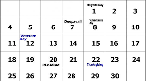 November 2018 Calendar India Calendar India November India Holidays Holiday Calendar Weather In India