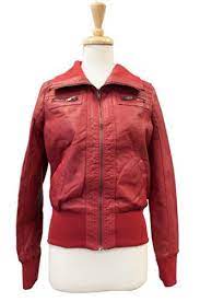 Ci Sono By Cavalini Womens Semi Casual Faux Leather Jacket With Leopard Print Lining Jk9425 Small Red Coats Jackets Women Jackets Leather Jacket