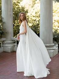 Modern Sophisticated Bridal Gown Ivory Cape Wedding Dress Cape Wedding Dress Etsy Wedding Dress Dramatic Wedding Dress