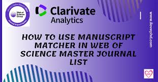 Last month for #womenshistorymonth we spotlighted women whose leadership plays a key role in addressing the. How To Use Manuscript Matcher Wos Master Journal List Ilovephd