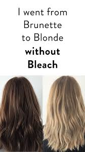 You can bleach your hair, then mix small amounts of the chemicals later to touch up your roots. I Went From Brunette To Blonde Without Bleach Here S How Blonde Hair Without Bleach Brunette To Blonde Red Blonde Hair