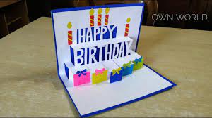 And a handmade birthday card works much better than the ones that you buy from the gift store. Beautiful Birthday Greeting Card Idea Diy Birthday Pop Up Card Diy Gr Greeting Cards Diy Diy Greeting Cards For Birthday Birthday Greeting Cards
