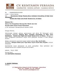 Contoh Surat Quotation Harga