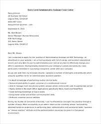 Powerful and easy to use. Free 9 Cover Letter For Administrative Assistant Samples In Ms Word Pdf