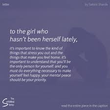 The worlds communication sites is different from the real can not compare what is important is your work‏ thanks for sharing this with us‏. To The Girl Who Hasn T Been The Scribbled Stories Facebook