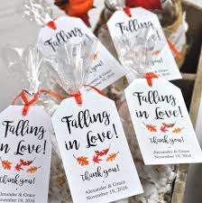 Falling In Love Fall Wedding Falling Leaves Favor Tags Bridal Showers Etc Wedding Favors Fall Fall Bridal Shower Favor Halloween Wedding Favors