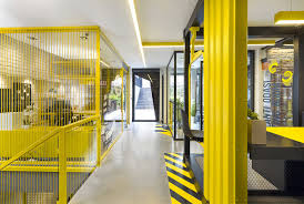 Work from home in style with modern home office furniture. Black And Yellow Emre Group Office Interior Interiorzine