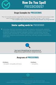 Correct Spelling For Precocious Infographic Spellchecker Net