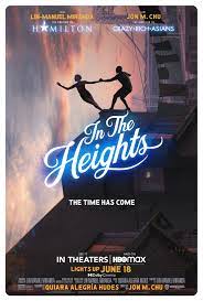 A hollywood poster featuring a cuddling openly wlw couple. In The Heights 2021 Imdb