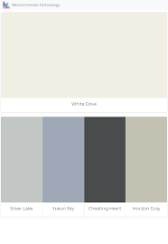 White Dove Silver Lake Yukon Sky Cheating Heart Horizon Gray Taupe Color Palettes Benjamin Moore Exterior Paint Colors Benjamin Moore
