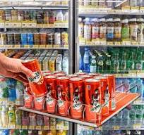 Drink Organizer Cooler Shelf with Gravity Roller Feed - Fridge Divider,  Beverage Pusher, Beverage Gravity Roller Shelf