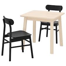 Norraker Ronninge Tisch Und 2 Stuhle Birke Schwarz Ikea Osterreich Bartisch Ikea Und Tisch