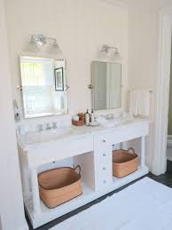 Elegant White Polished Wood Pottery Barn Bathroom Double Sink Vanities Inspiration With Two Pottery Barn Bathroom Vanity Pottery Barn Bathroom Bathroom Sconces