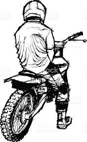 Back Of A Dirt Bike Racer Desenhos De Motocross Tattoo Bike Desenho De Moto Empinando