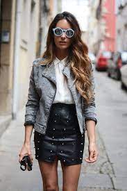 Studded Skirt Stellawantstodie Saia De Couro Looks Moda