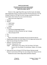 Dokumen ini memuat pernyataan pengesahan mengenai suatu kegiatan; Top Pdf Contoh Berita Acara 123dok Com