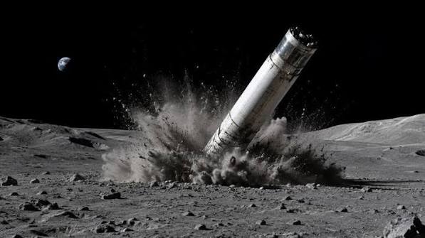 Un cohete de SpaceX se estrelló contra la Luna: una sonda captó las imágenes del impacto