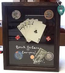 Poker Money Bank For Dad Made Out Of Shadow Box For Fathers Day Personalized With Real Poker Chips From Casinos Luck Shadow Box Poker Chips Crafts Party Time