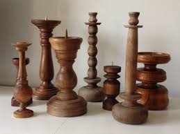 Wooden Candlesticks Look Fab But Have To Watch As Can Catch Alight Wooden Candle Sticks Wooden Candles Wood Turning