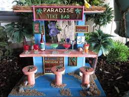 Miniature Paradise Tiki Bar Hut Beach Fairy Garden Decor Accessories Fairy Garden Decor Tiki Bar Beach Fairy Garden