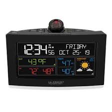 La Crosse Projection Alarm Clock With Weather Information Projection Alarm Clock Alarm Clock Clock