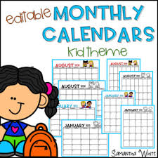 We offer a free printable monthly expense planner to track your expenses and bills each month. Monthly Calendar For Kids Worksheets Teaching Resources Tpt