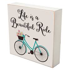 Shop for bicycle wall art from the getty images collection of creative and editorial photos. Life Is A Beautiful Ride Bicycle Wall Art Print Sign Walmart Com Walmart Com