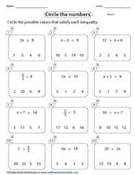 Alexa daily global rank (mathworksheets4kids.com). One Step Inequalities Worksheets