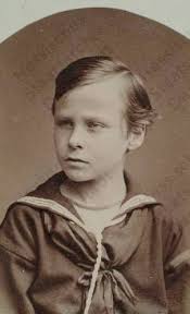 GRANDCHILD OF QUEEN VICTORIA and ALBERT: Ernest Louis, Grand Duke of Hesse.  Son of Alice, Princess Royal of the United Kingdom. Ernest as a young boy.  (HOUSE OF HESSE-DARMSTADT by birth)