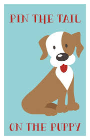 Instant Download Pin The Tail On The Puppy Birthday Game For Etsy Puppy Birthday Dog Themed Parties Puppy Party Theme