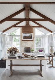 75 Beautiful Concrete Floor Living Room With A Stone Fireplace Pictures Ideas January 2021 Houzz