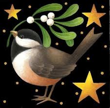 Holiday Chickadee By Stephanie Stouffer Cizimler Kus Resim