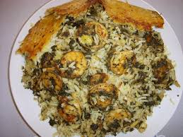 میگو پلو Shrimp Pilaf Meygoo Polo Persian Food Spinach And Cheese Persian Cuisine
