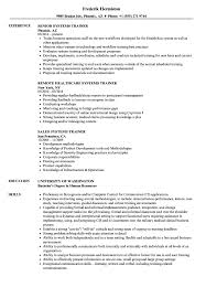 systems trainer resume samples velvet