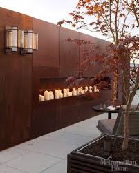 Inside The Californication Designs Corten Steel Outdoor Living Wall Candles