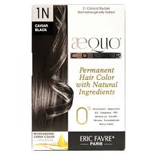 Aequo Color Cream Natural Hair Color Black 1n Caviar One Application