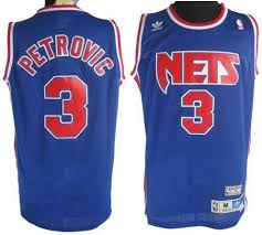 Mitchell & ness brooklyn nets jersey stripe knit cap gray jackie robinson brooklyn dodgers inspired throwback. New Jersey Nets 3 Drazen Petrovic Soul Swingman Stitched Blue Road Jersey Wholesale Price Jm10545 20 00 Che Throwback Nba Jerseys Nets Jersey Nba Jersey