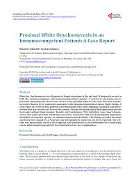 pdf proximal white onychomycosis in an