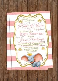 Diy Printable Baby Shower Invitation Baby Of Mine Dumbo Baby Shower Quote Dumbo Pink Dumbo Baby Shower Invites Dumbo Baby Shower Baby Shower Invitations
