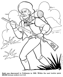 Click the california gold rush coloring pages to view printable version or color it online (compatible with ipad and android tablets). California Gold Rush American History For Kid 050